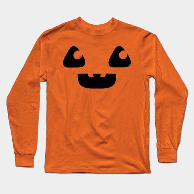 Cute Kawaii Pumpkin Face Costume pastel goth Long Sleeve T-Shirt by xenotransplant